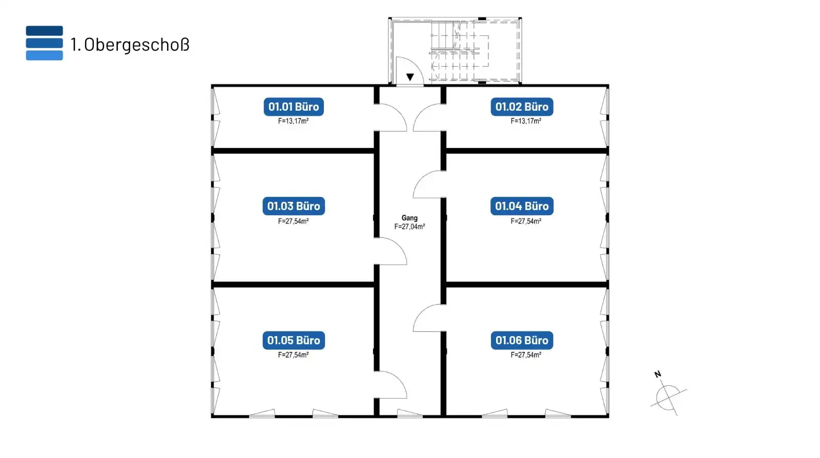 Grundriss 1. Obergeschoss